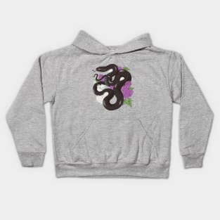 Mexican Black Kingsnake and Lilacs Kids Hoodie